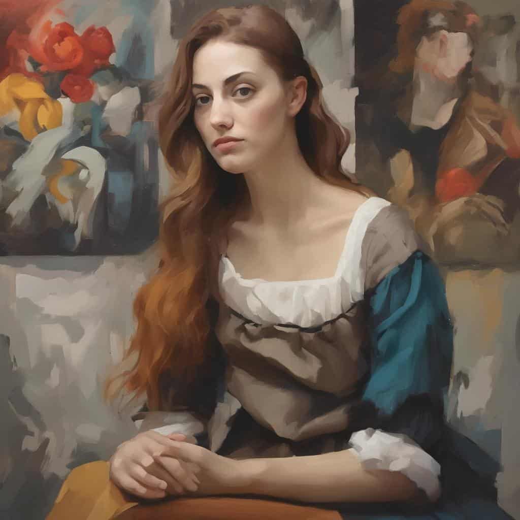 Χρώμα στην Τέχνη, συμβολισμοί και συναισθήματα, πίνακας ζωγραφικής, καλλιτεχνική έκφραση, τέχνη και χρώματα, σύγχρονη τέχνη, ανθρώπινη φιγούρα, πορτρέτο, δημιουργικότητα, αισθήματα μέσω χρωμάτων.