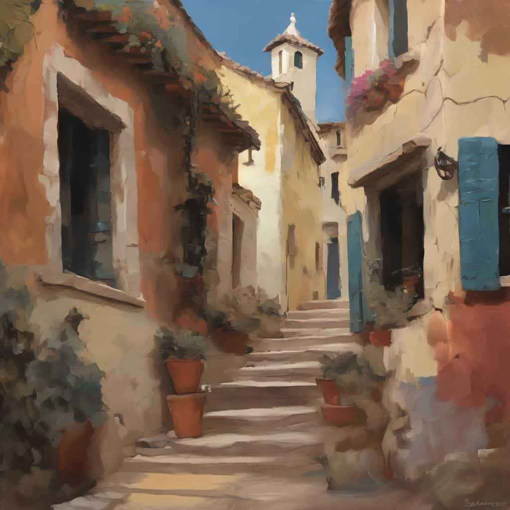 νησί, παραδοσιακό χωριό, καλοκαίρι, βεράντες, πολύχρωμα σπίτια.